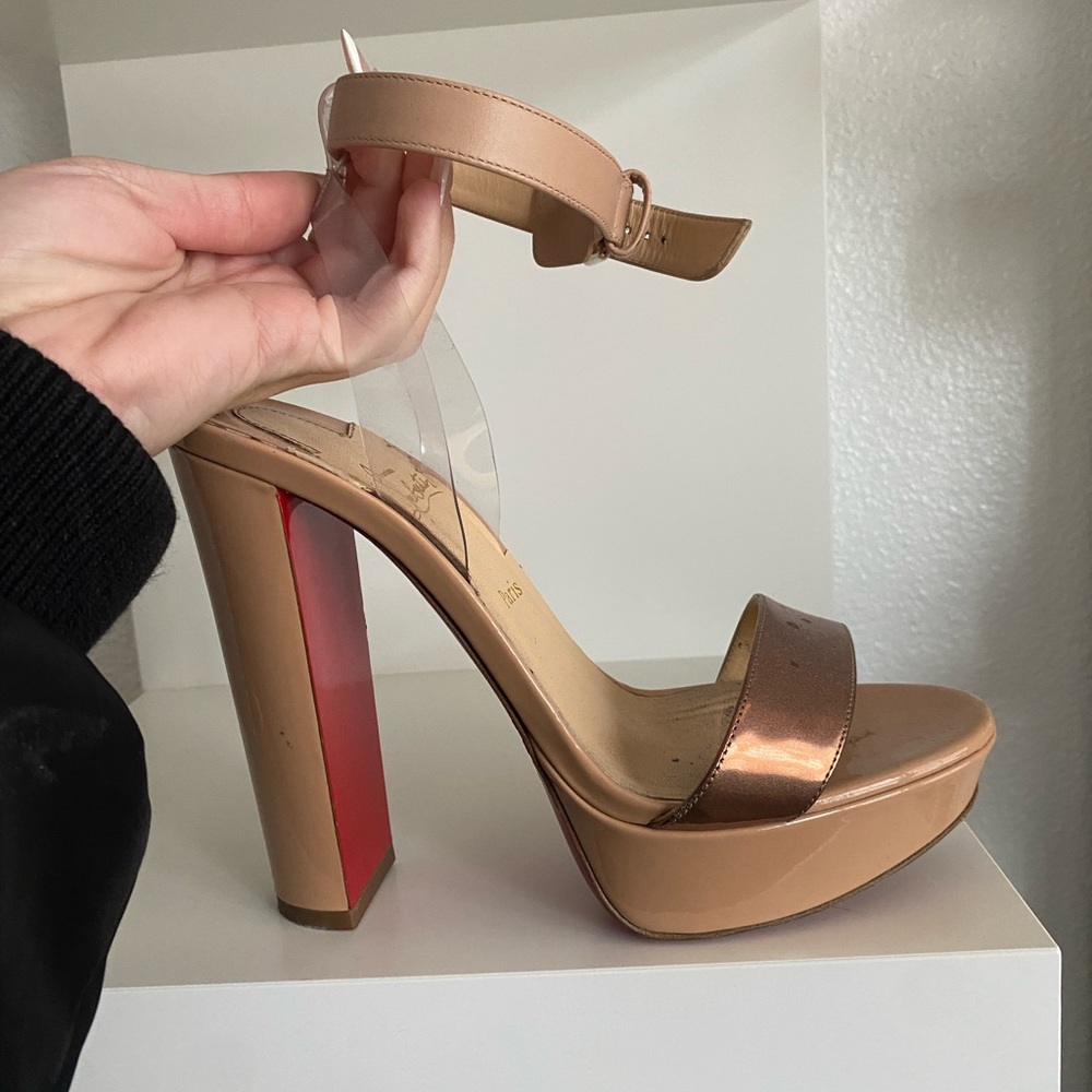 christian louboutin cherry sandals 140 mm heels
